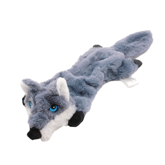 YIFAEUX Pet Chew Toy with Built-in Sound Generator Anxiety Relief Wolf Shape Plush Dog Squeaky Toy Pet Supplies