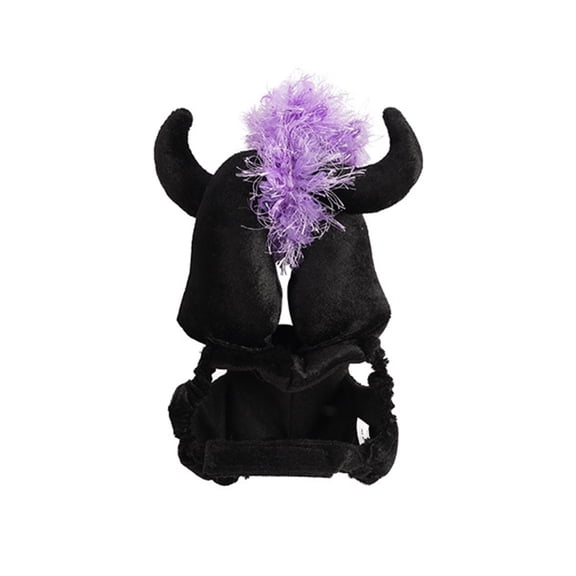 YIFAEUX Pet Halloween Witch Costume Dog Wizard Cape Devil Horns Hat Set Pet Witch Cosplay Outfit for Cats Puppies