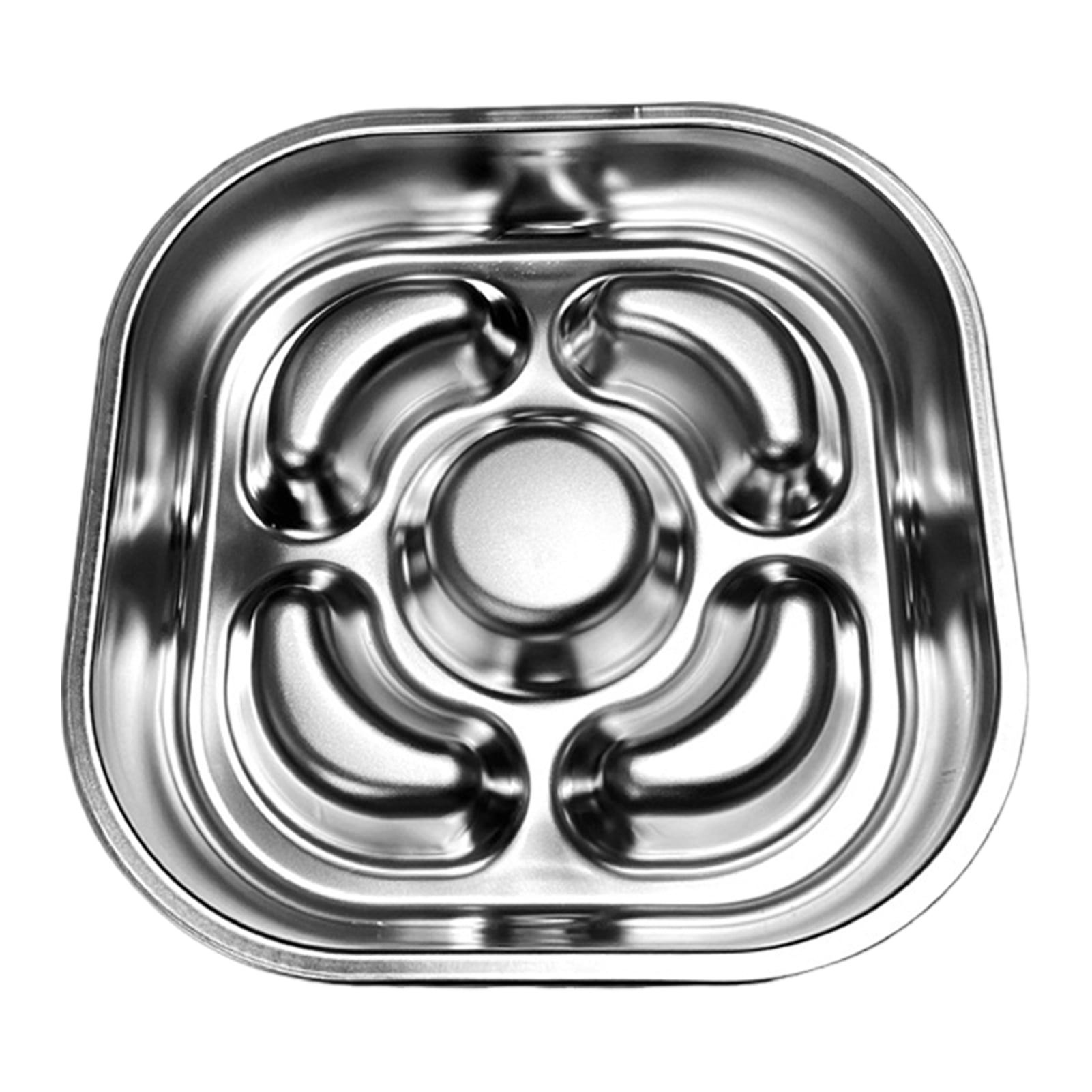 YIFAEUX Pet Slow Food Bowl Anti-Slip Design Promotes Slow Feeding Stainless Steel Pet Dog Bowl for Small to Medium Dogs