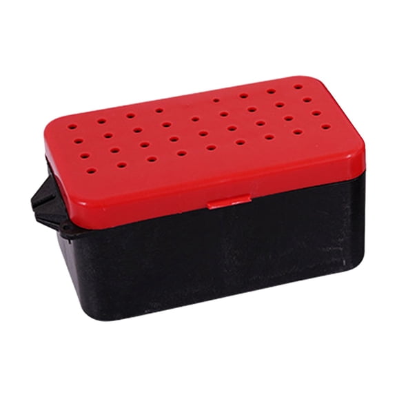 YIFAEUX Portable Live Fishing Bait Box with Handle Double-Layer Fishing Lure Bait Carrying Case Fishing Tackle Container for Maggot Worm Earthworm Fishing Hooks