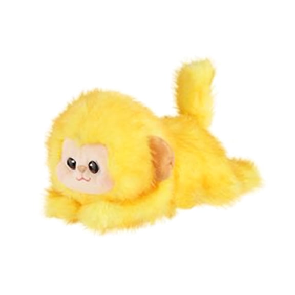 YIFAEUX Pull-String Tail Wagging Cat Wristband Monkey Plush Slap Bracelet Toy with Moving Tail Portable Animal Doll Kids Gift