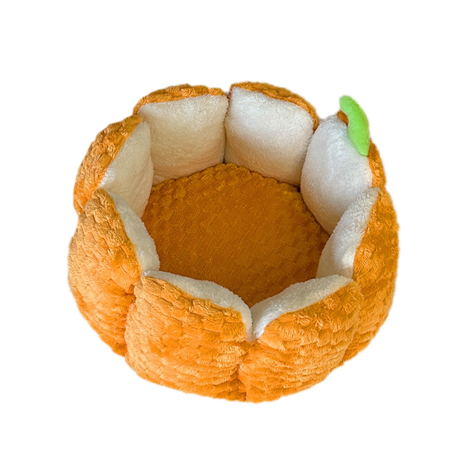 YIFAEUX Pumpkin Cat Bed 16.5/19.7 in Soft Fleece Pet Mat Warm Dog Bed Four Seasons Universal Pet Bed Autumn Winter Mattress Anti-Slip Bottom Waterproof Bite-Resistant Suitable for Cats Dogs