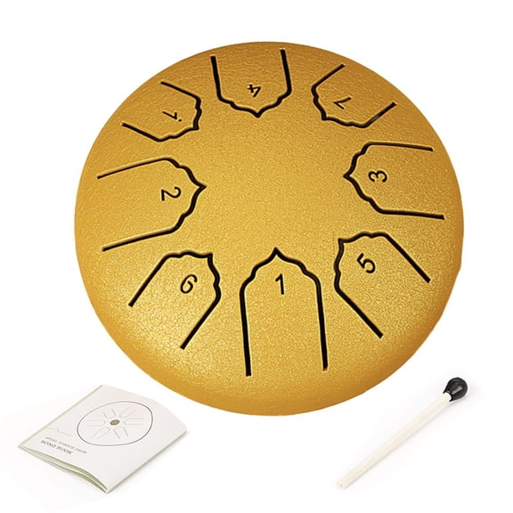 YIFAEUX Rain Drum for Outside Garden 4 Inches 8 Notes Steel Tongue Drum Meditation Rain Chime Musical Instruments Mini Handpan Drums for Chakra Yoga Sound Healing