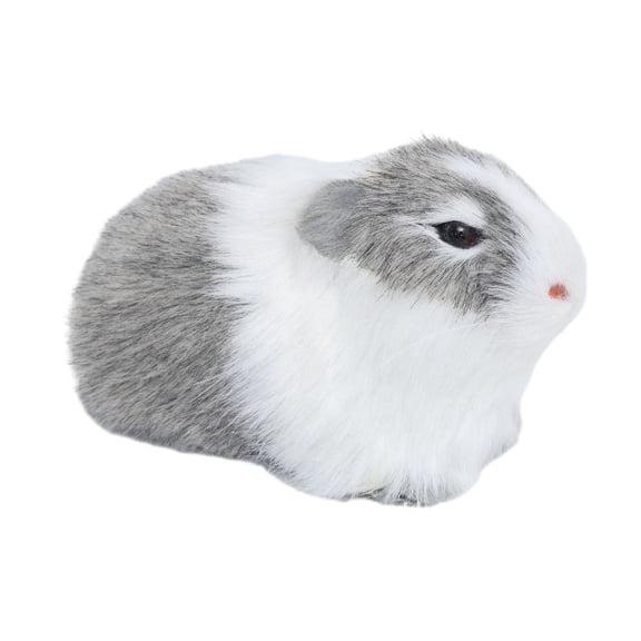 YIFAEUX Realistic Hamster Ornament Plush Guinea Pig Model Furry Hamster Replica for Home Desk Shelf Car Interior Decor