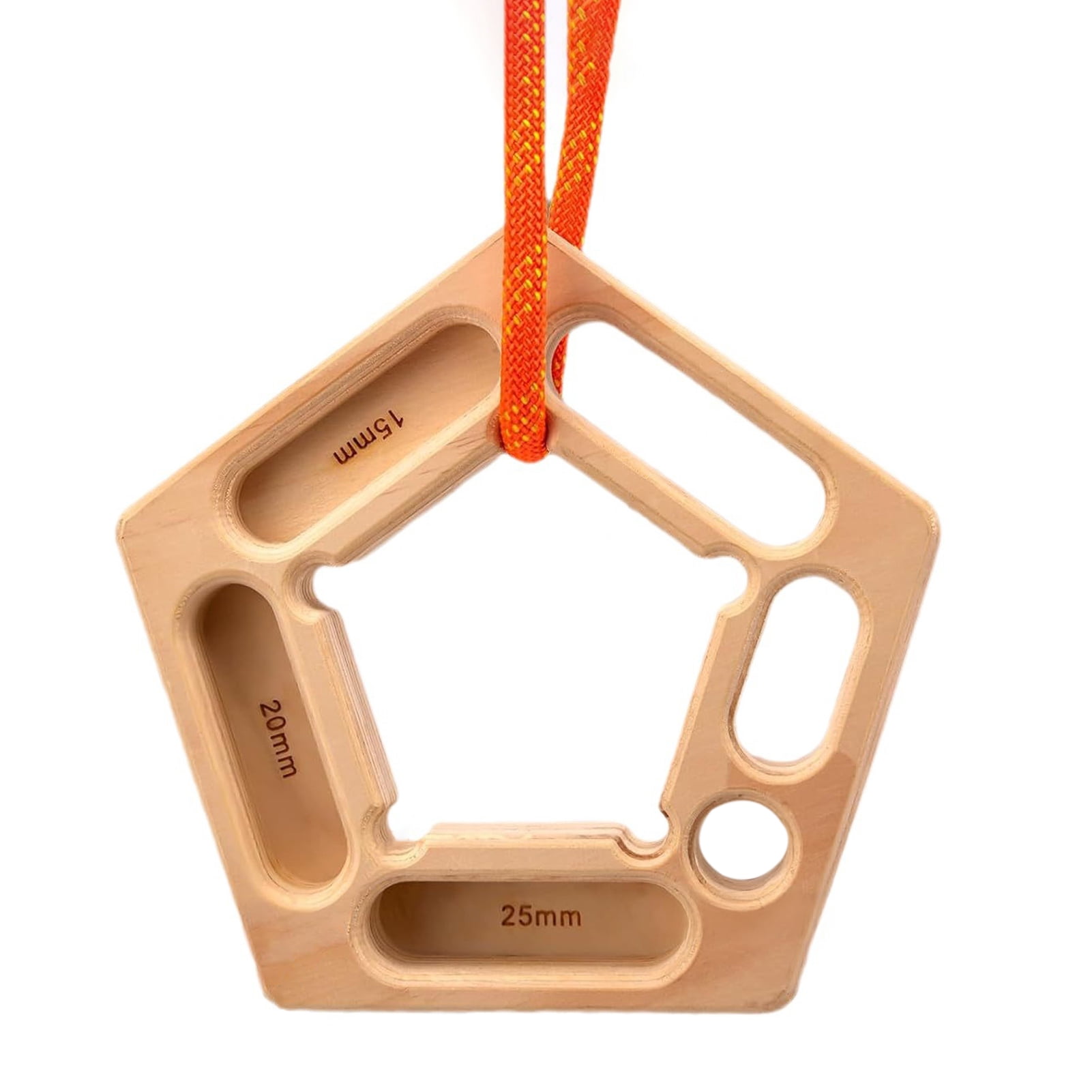 YIFAEUX Rock Climbing Wooden Hangboard Climbers Hand Grip Strength Trainer Finger Forearm Strengthener Portable Pentagon Pull-Up Training Hanging Fingerboard