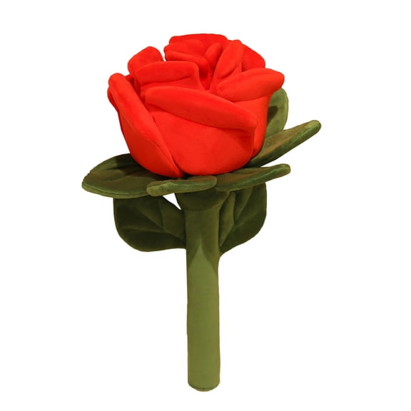 YIFAEUX Rose Plush Toy Realistic Flower Design Soft Healing Never Withering Imitation Rose Flower Emotional Companion Toy