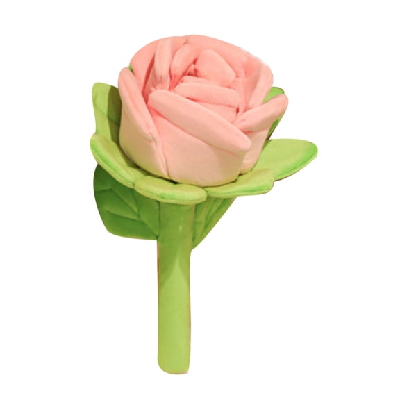 YIFAEUX Rose Plush Toy Realistic Flower Design Soft Healing Never Withering Imitation Rose Flower Emotional Companion Toy