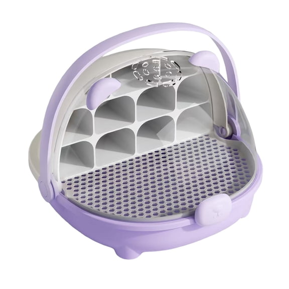 YIFAEUX Silkworm Breeding Box Transparent Silkworm Growth Box Habitat Cage with Handle Small Animals Breeding Space Capsule Hatching Container for Silkworms Observation