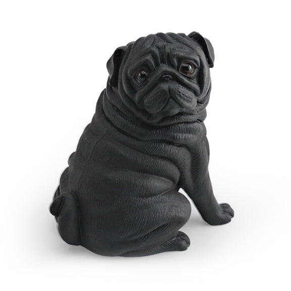 YIFAEUX Simulated Dog Model PVC Pug Schnauzer Poodle Labrador Cocker Spaniel Figurine Statue Sculpture Decoration Ornament Educational Animal Toy