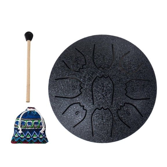 YIFAEUX Steel Tongue Drum 4/6 Inch 8/9 Tone Rain Drum for Outside Garden Sound Healing Musical Instruments for Adults Kids Mini Handpan Drums for Meditation Chakra Yoga