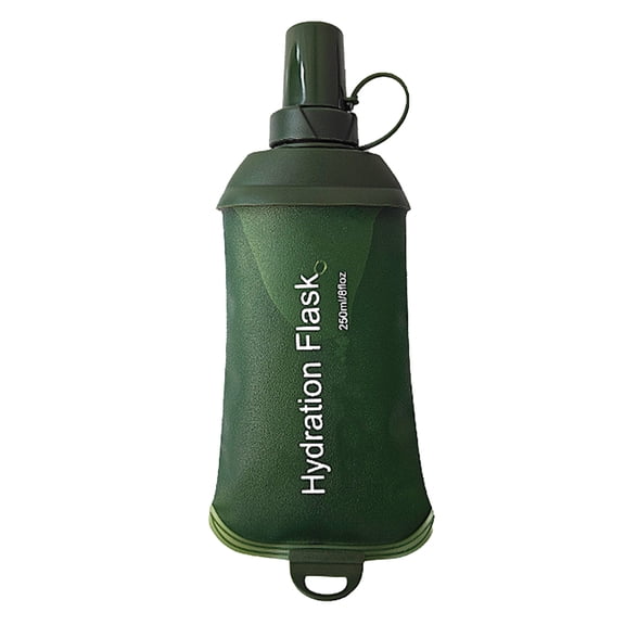 YIFAEUX TPU Collapsible Soft Water Bottle Flask Food Grade BPA Free Leakproof Foldable Outdoor Sports Hydration Bottle