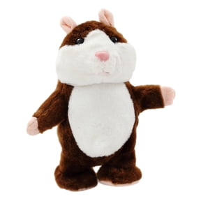 YIFAEUX Talking Hamster Plush Toy Repeats Your Words with Voice Recording & Walking Action Cute Interactive Stuffed Animal for Kids Fun Educational Gifts