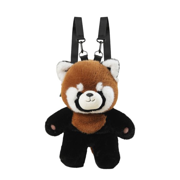 YIFAEUX Wearable Plush Animal Backpack Realistic Panda Raccoon Stuffed Toy Soft Zoo Themed Gift for Children