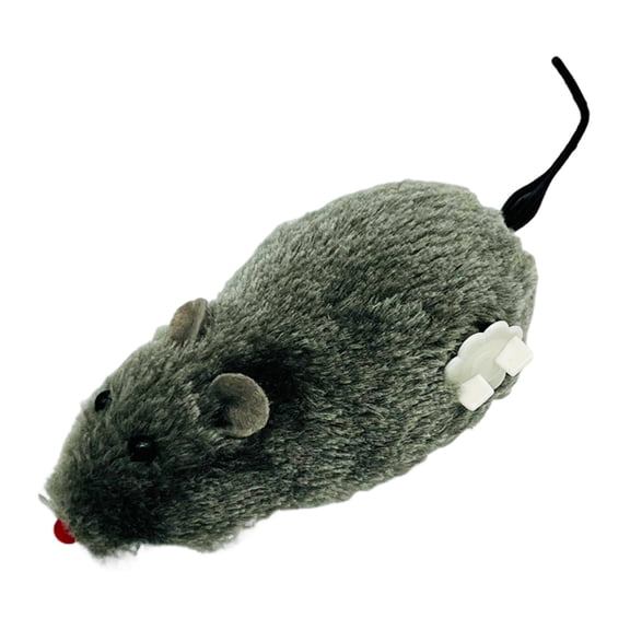 YIFAEUX Wind-Up Mouse Cat Toy Realistic Furry Mouse Interactive Pet Toy Funny Moving Mouse for Chasing And Pouncing Play Stimulates Indoor Cats Hunting Instincts