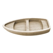 YIFAEUX Wooden Canoe Model Miniature Rustic Boat Craft 6.69 Small Wood Canoe Sculpture for Home Office Table Centerpiece DIY Projects