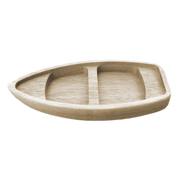YIFAEUX Wooden Canoe Model Miniature Rustic Boat Craft 6.69" Small Wood Canoe Sculpture for Home Office Table Centerpiece DIY Projects