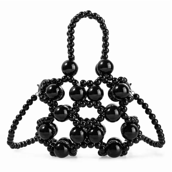 YIFEI Acrylic Beaded Hollow Out Handbag Purse Evening Bag for Wedding Party