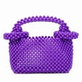 thumbnail image 1 of YIFEI Acrylic Candy Color Beaded Donut Handle Handbag Evening Purse for Wedding Party, 1 of 5