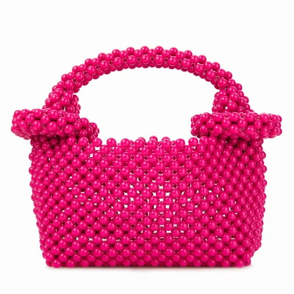 YIFEI Acrylic Candy Color Beaded Donut Handle Handbag Evening Purse for Wedding Party