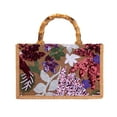 thumbnail image 1 of YIFEI Bamboo Handle Sequin Embroidered Tote Floral Clutch Evening Bag for Wedding Party, 1 of 6