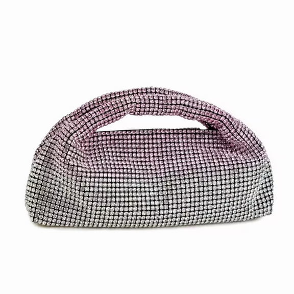 YIFEI Rhinestone Evening Handbag Top Handle Purse with Detachable Strap for Wedding Events