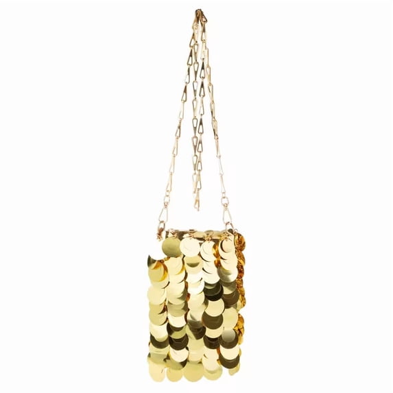 YIFEI Shiny Metallic Plastic Sequin Crossbody Bag for Nightclub Shoulderbag Evening Bag and Wedding