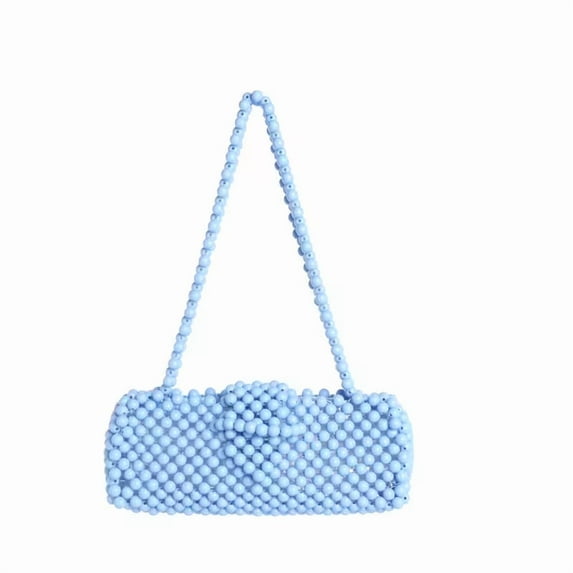 YIFEI Women Candy Colored Beaded Acrylic Shoulderbag Evening Handmade Bag for Wedding Party
