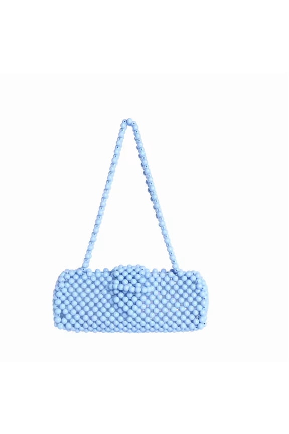 Women Candy Colored Beaded Acrylic Shoulderbag Evening Handmade Bag for Wedding Party