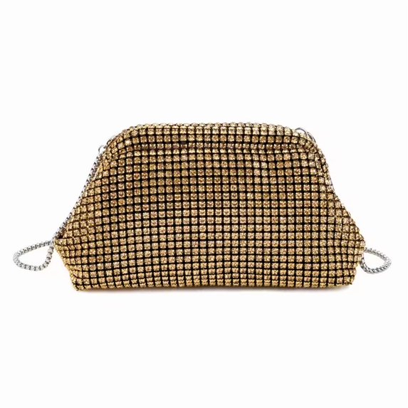 YIFEI Women Rhinestone Evening Shoulder Bag Clutch with Detachable Strap Crystal Purse