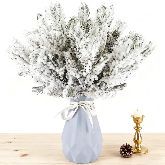 YIFUNIN Cedar Five Forked Needles Simulation Plant Accessories Tree Accessories Simulation Tree Branches for Christmas Decor