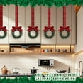 thumbnail image 1 of YIFUNIN Christmas Kitchen Cabinet Wreaths with Plaid Bow Ribbon, 12pc 3.94-Inch Mini Christmas Wreaths with Berries and Bow for Kitchen and Home Decor, 1 of 7