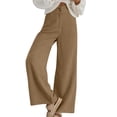 thumbnail image 1 of YIFUNIN Women's Solid Color Corduroy Straight Leg Pants, Loose Fit Casual Trousers for Fall Winter, Comfortable Ribbed Fabric Fashion,Khaki M, 1 of 6