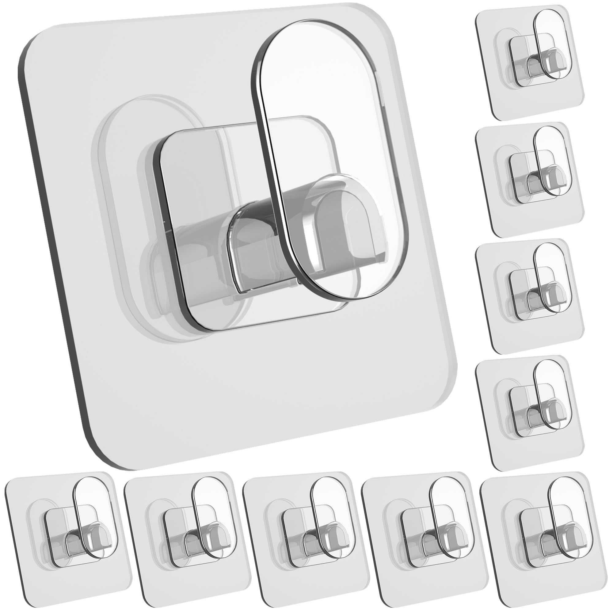 Iopqo Command Hook Adhesive Hooks Heavy Duty Wall Hooks for Hanging Wall Hangers Without Nails 2 in 1 Screw Sticker for Wall Mount Shelf Waterproof