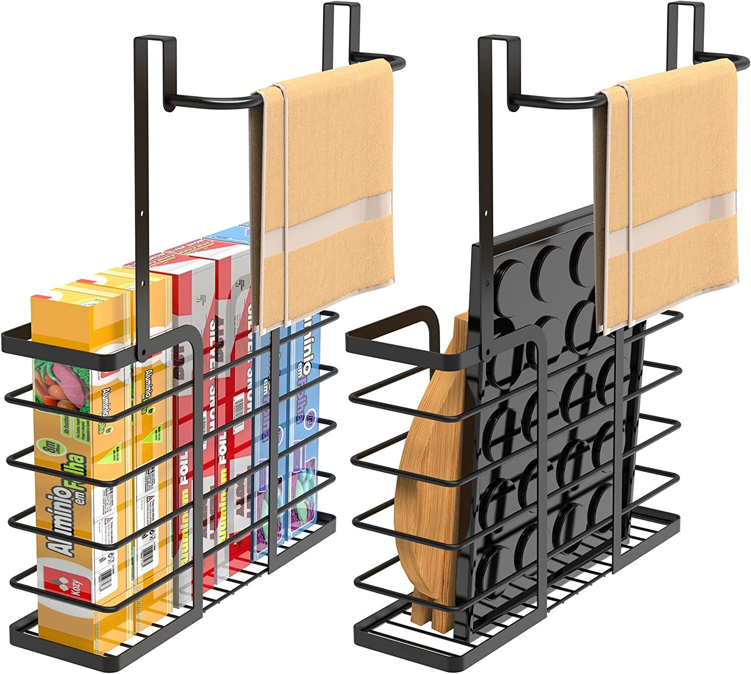 Kitchen Wrap Organizer Rack Organizer For Food Wrap And Foil