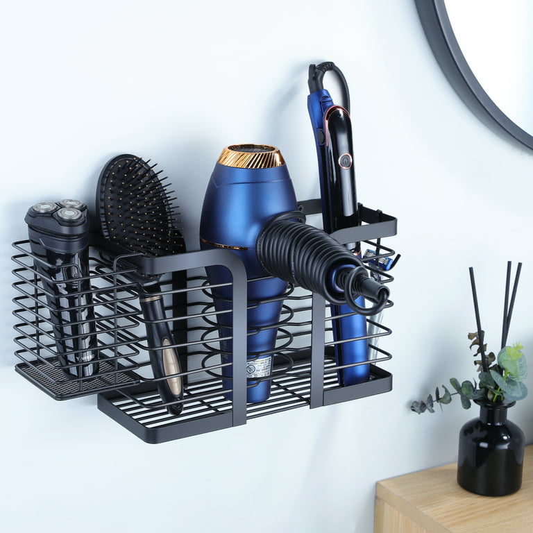 YIGII Hair Dryer Holder Cabinet Hair Tool Organizer Wall Mount
