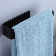 YIGII Hand Towel Holder/Hand Towel Bar - Black Face Towel Holder Self Adhesive Towel Ring for Bathroom, Stainless Steel