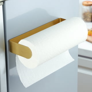 Gold Paper Stand with Marble Base Vertical Paper Towel Rack Modern Paper Towel Holder Roll Toilet Countertop Kitchen A, Size: 14.7, White
