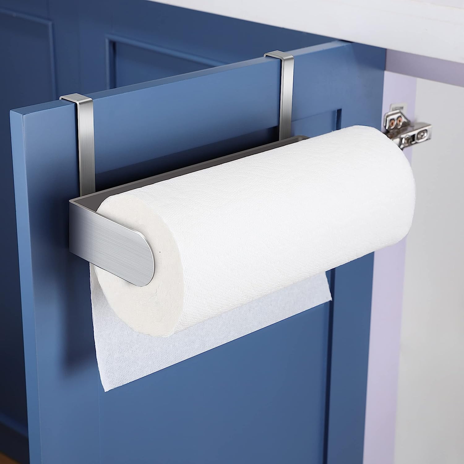 White Iron Under Cabinet Paper Roll Holder Cabinet Roll - Temu