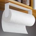 thumbnail image 1 of YIGII Paper Towel Holder Under Cabinet - Stainless Steel Adhesive Paper Towel Rack Wall Mounted for Kitchen(White), 1 of 5