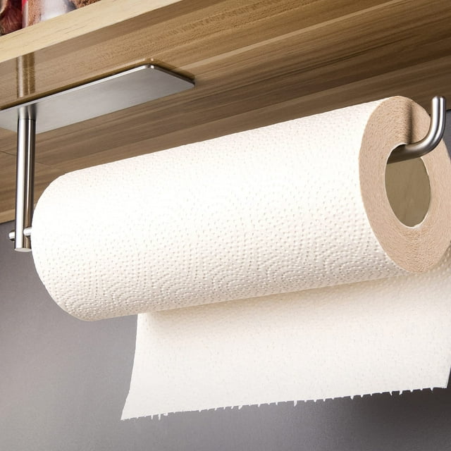 YIGII Paper Towel Holder Under Kitchen Self Adhesive Towel
