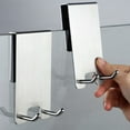 thumbnail image 1 of YIGII Shower Door Hooks - Over The Door Hooks for Shower Towel Hooks for Bathroom Frameless Glass Shower Door, Shower Squeegee Hooks Stainless Steel 2 Packs, 1 of 5