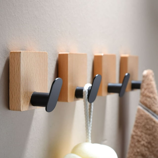 YIGII Towel Hooks for Bathroom Adhesive Hooks Wall Mounted Robe hook ...