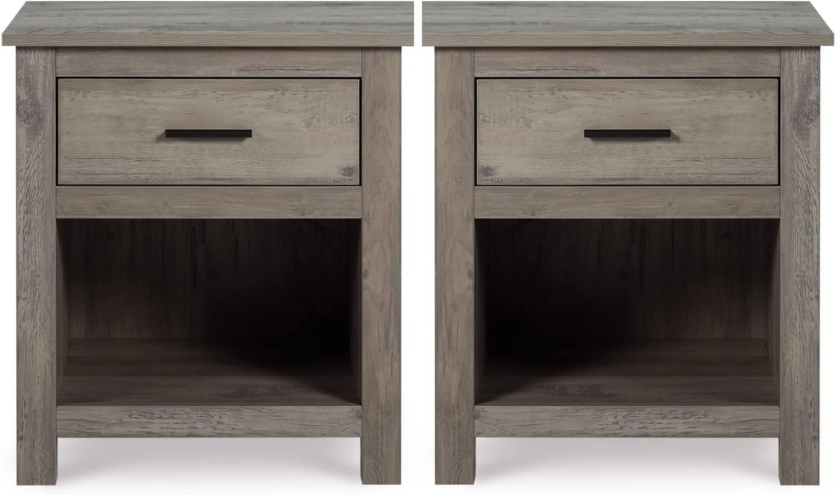 YIGOBUY Dresser Nightstands - Set of 2 Farmhouse Nightstands for Bedroom, Wooden Bedside Table Storage Organizer for Bedroom,Nursery, Living Room, Hallway, Entryway
