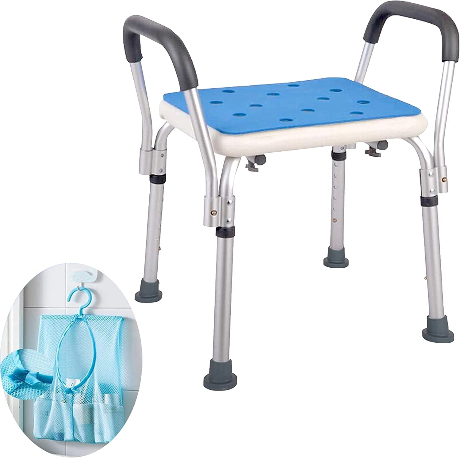 YIGOU Shower Chair with Padded Seat Shower Bench for Seniors with