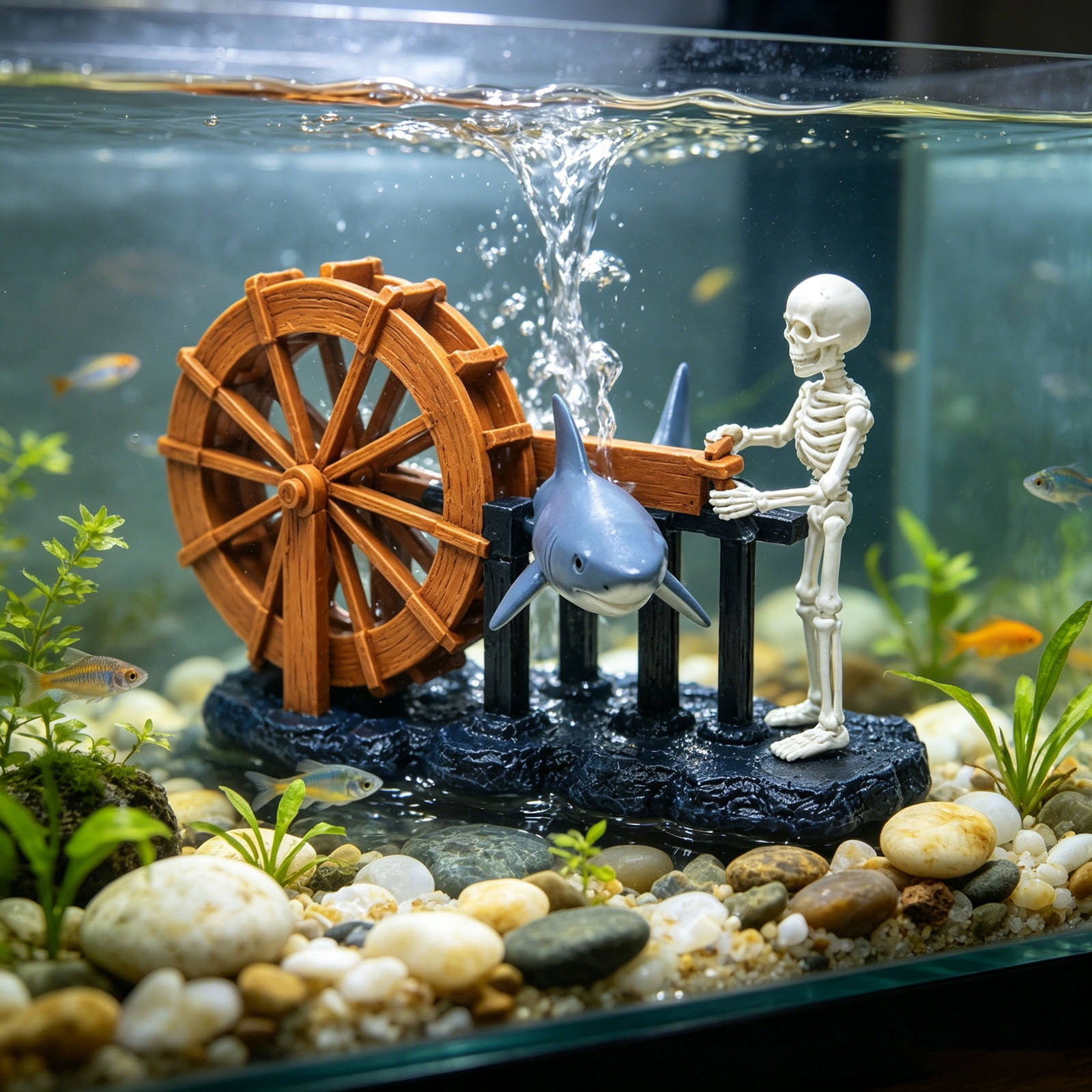 fish skeleton accessory for aquarium Glow In The Dark Decoration – Fossil Ornament Plax Skeleton Treasure Aquarium Ornament not only adds a touch of décor to your tank Fish Skeleton- Real Bone
