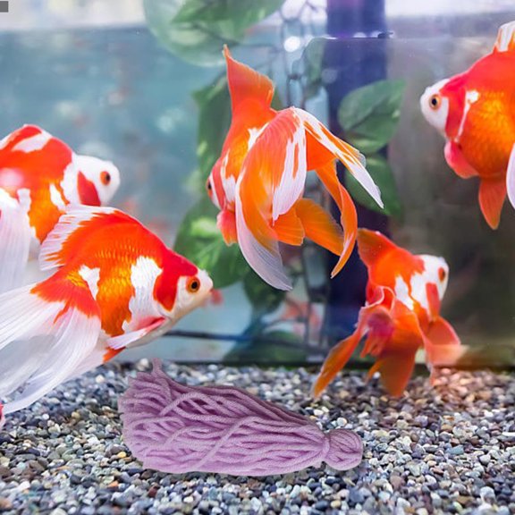 YIGOUMY - 13cm Purple Non-Toxic Cotton Yarn Fish Spawning Mop, Soft Fiber Aquarium Egg Breeding Brush, Hatchery Supply For Guppy Goldfish Koi Freshwater Tank (F)