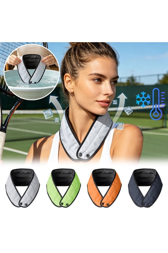 -1pc Blue Summer Cooling Neck Gaiter, Instant Ice Cold Neck Wrap, Adjustable Reusable Cooling Bandana for Heat Relief (Blue)