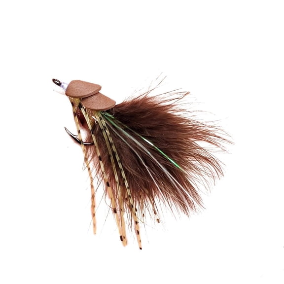 YIGSECU 1/3pcs Streamers Fly for Trout Steel Jig Hook Foam Head Fishing Fly Floating Fishing Lure Fishing Accessories