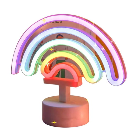 YIGSECU Neon Signs Rainbow Shaped LED Neon Light Night Light Neon Night Sign Hanging Art