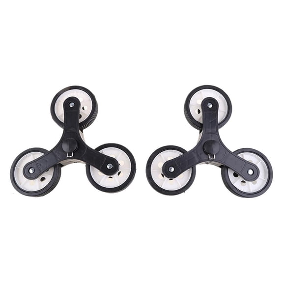 YIGSECU 1 Pair Stair Climbing Shopping Cart Replacement Wheels Trolley Casters for Shopping Laundry Cart Household Hardware